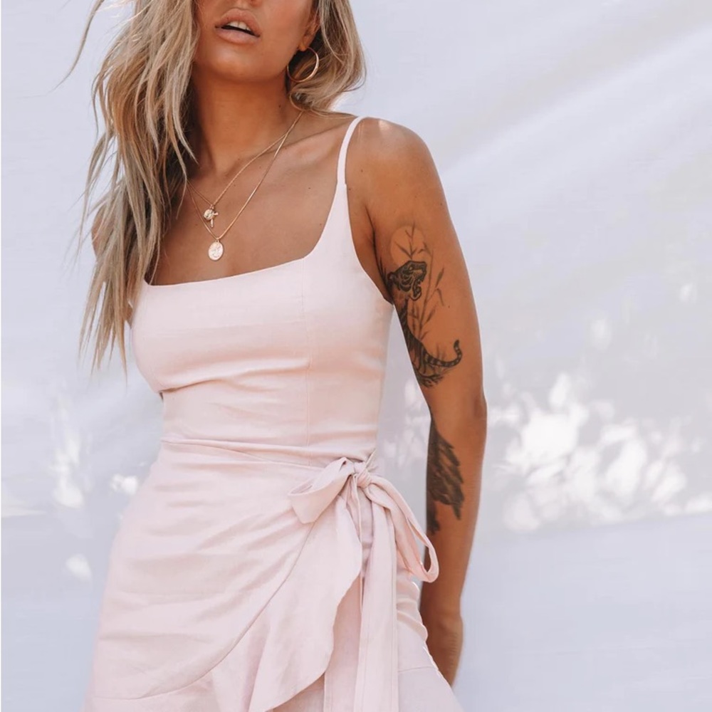 Princess Polly Cottage Hill Mini Dress Blush